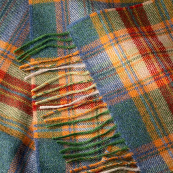 Sea Green Rust Merino Scarf