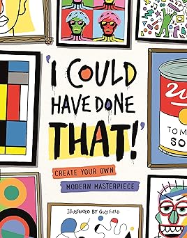 The cover features cartoonish version of modern art including Warhol, Haring and Kandinsky