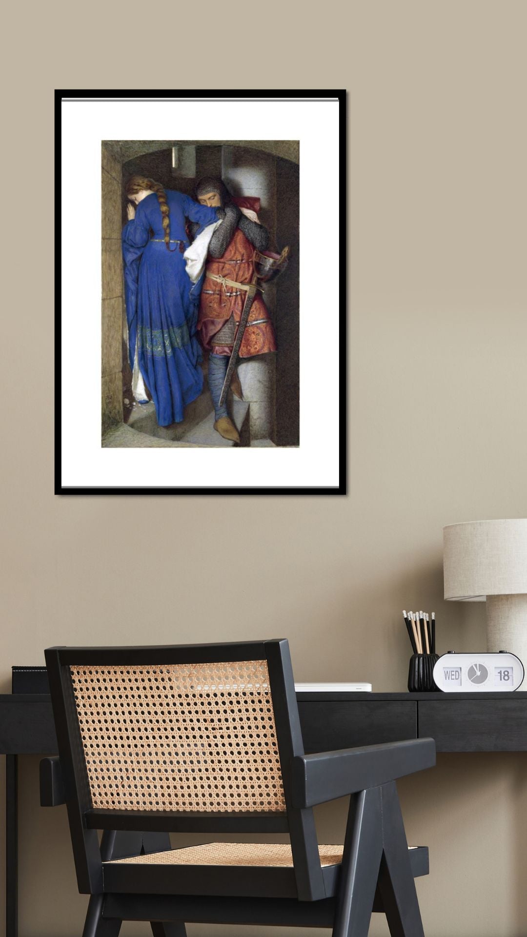 The Meeting on the Turret Stairs Canvas Print