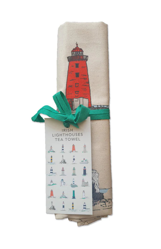 Irish Lighthouses Tea Towel by Clover Rua