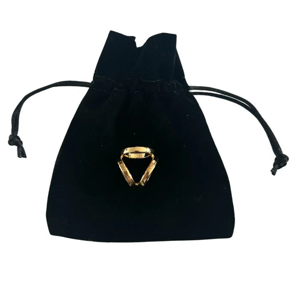 Scarf Ring Three Hole gold