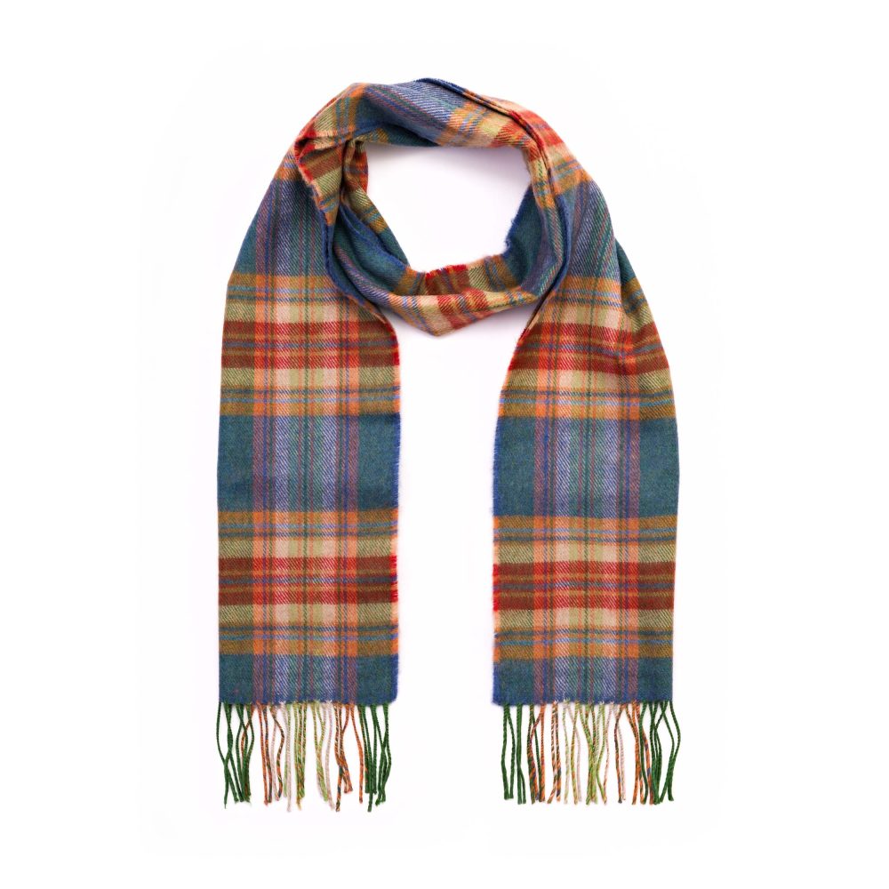 Sea Green Rust Merino Scarf