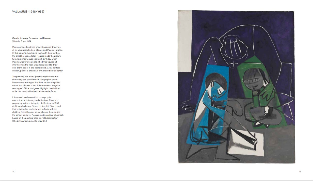 Open page from Picasso From the Studio Catalogue