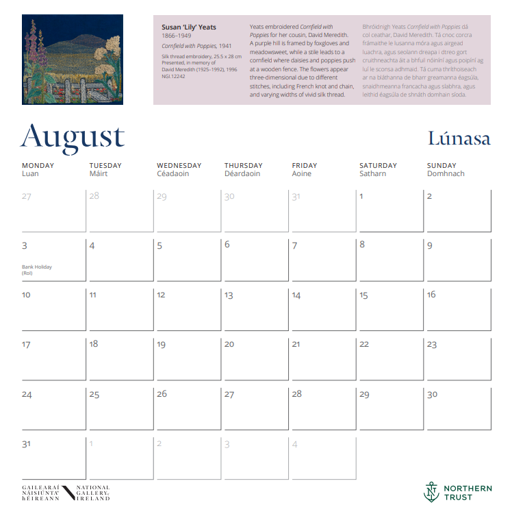 National Gallery of Ireland 2026 Calendar