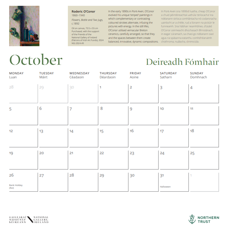 National Gallery of Ireland 2026 Calendar