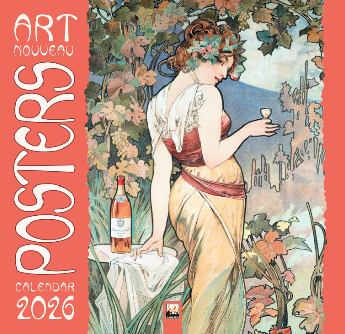 Art Nouveau Posters Wall Calendar 2026 - Flame Tree Publishing