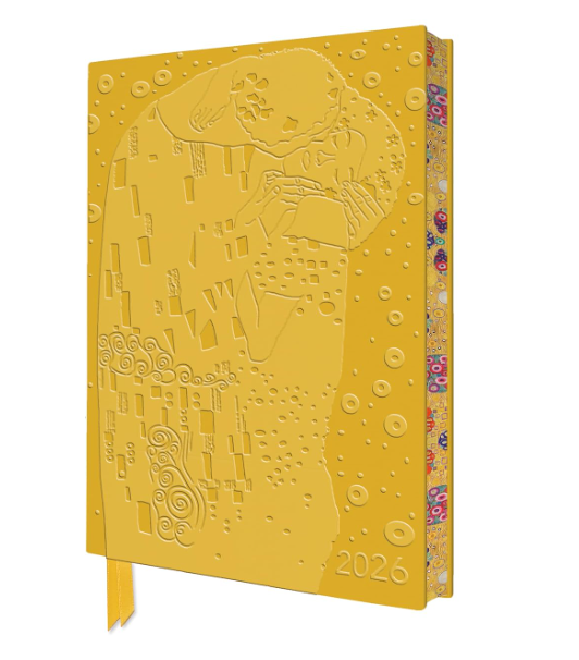 Gustav Klimt: The Kiss Artisan Art Vegan Leather Diary 2026 - Flame Tree Publishing