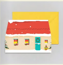 Snowy Cottage Mini Card - Pawpear