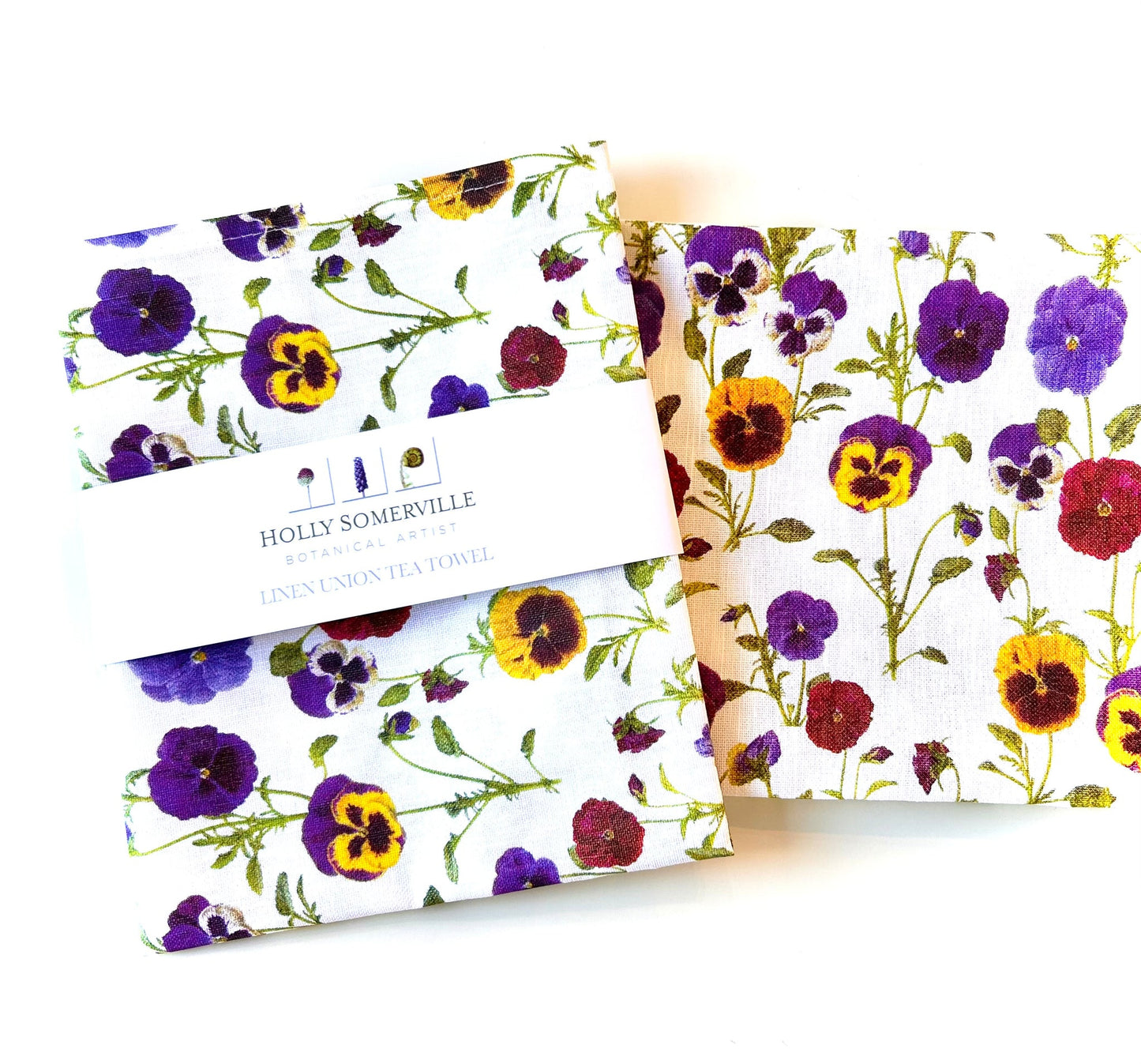 Pansies Tea Towel