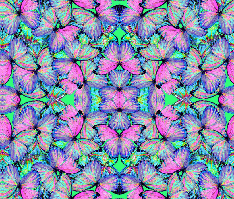 Feileacan Butterfly Pink Silk Scarf 54 x 54