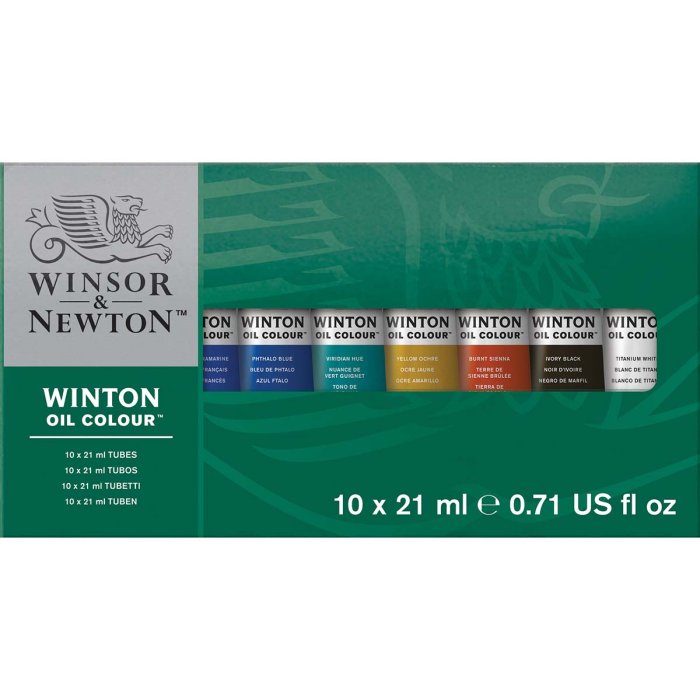 Winton Oil Paint Starter Set 10 x 37ml Tubes