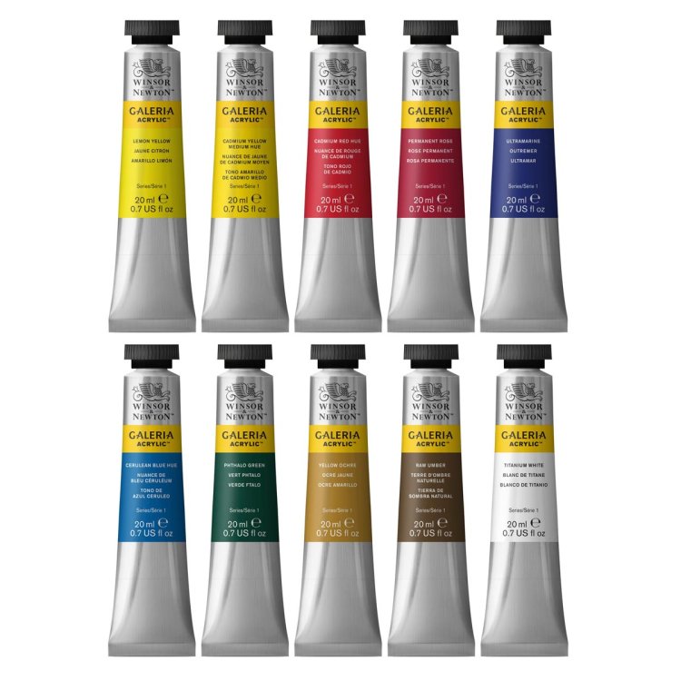 Galeria Acrylic Paint 10 X 20ml Tube Set