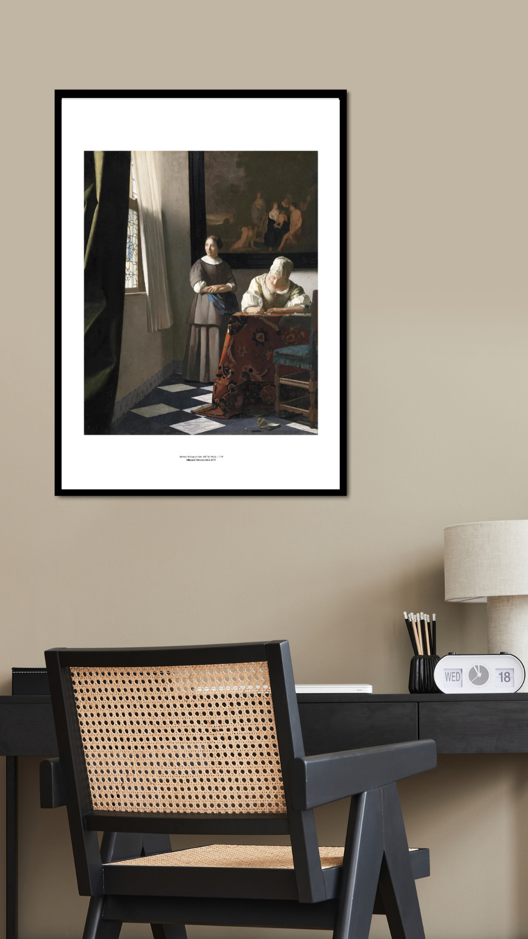 Woman Writing A Letter Art Print