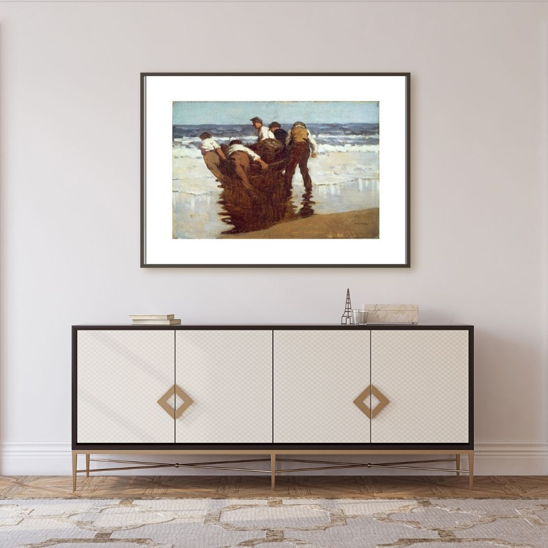 Launching the Currach Canvas Print