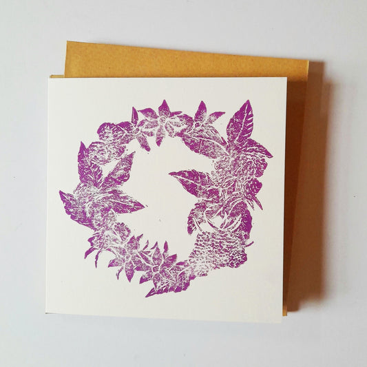 Blackberry Wreath Greeting Card