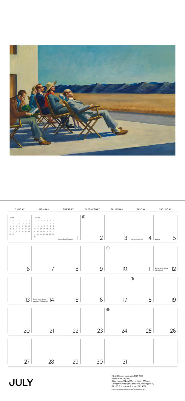 Edward Hopper 2025 Wall Calendar