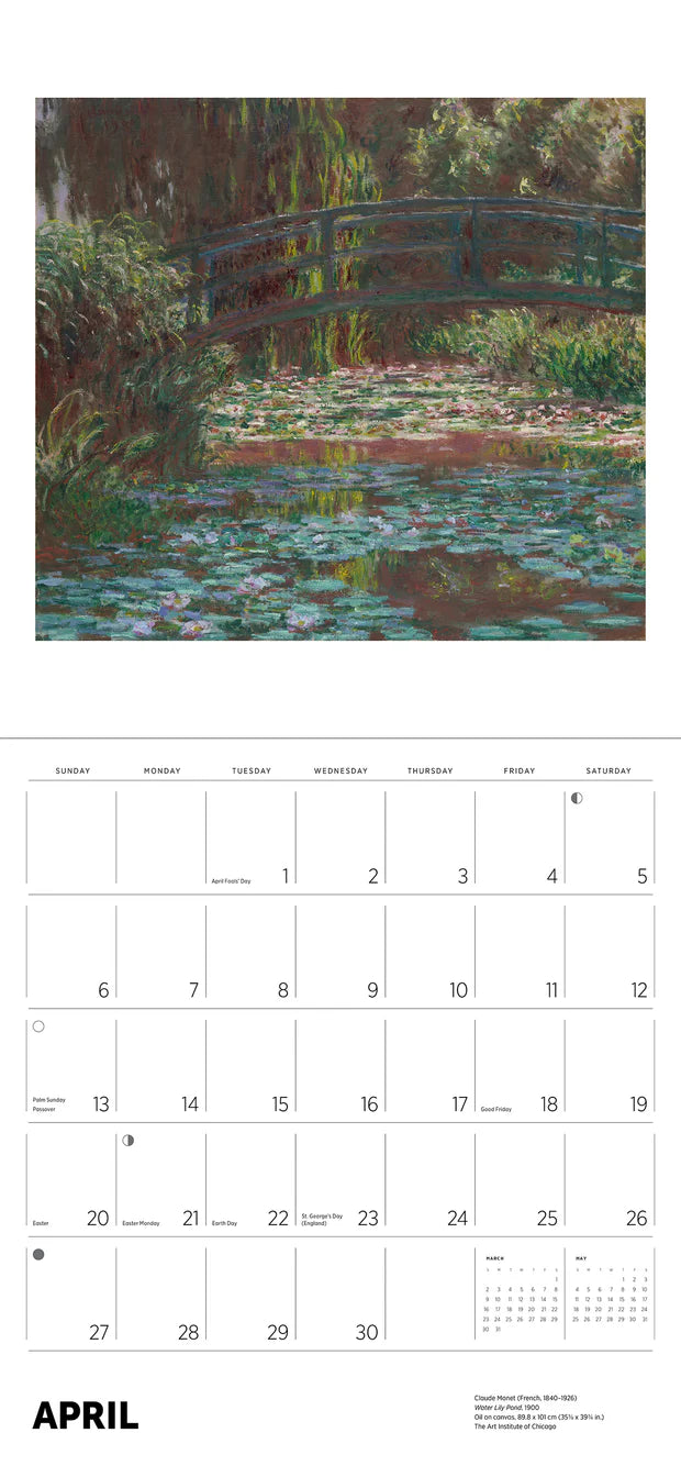 Claude Monet 2025 Wall Calendar