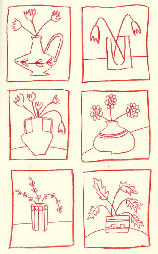 Collage six vases -DA Card
