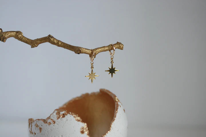 Delicate Northern Star Earrings | Leverback