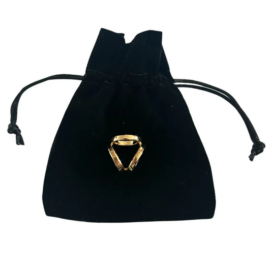 Scarf Ring Three Hole gold