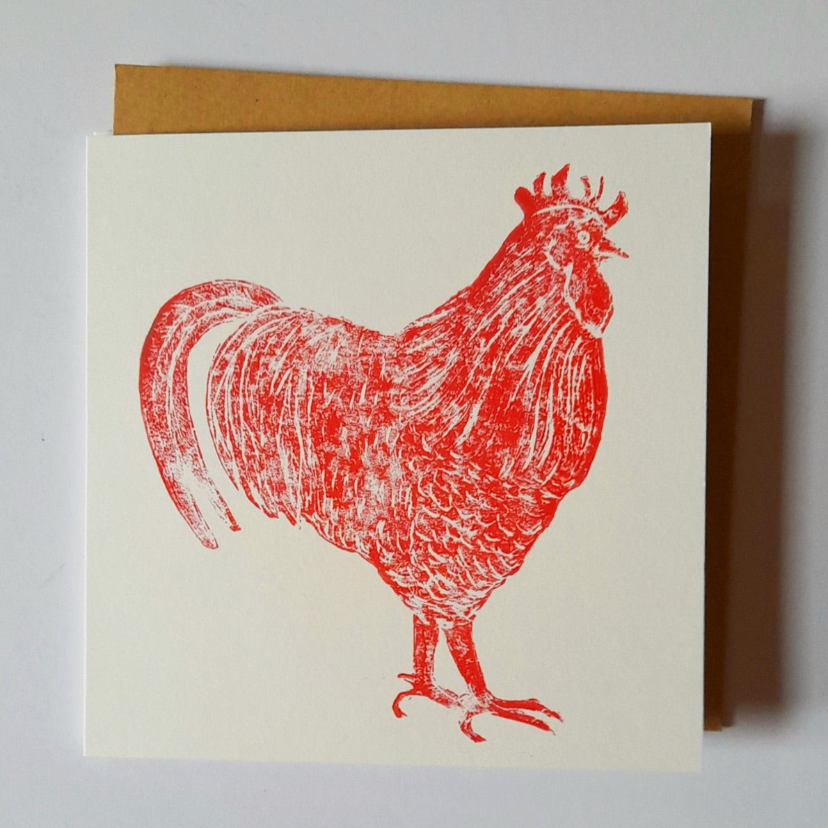 Farm Hen Red Greeting Card