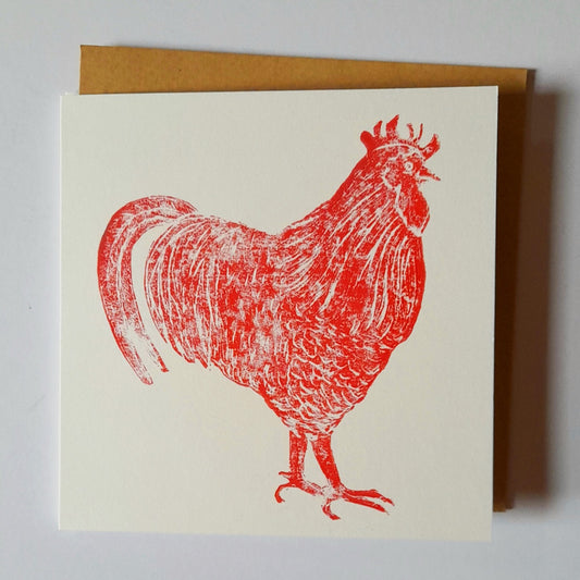 Farm Hen Red Greeting Card