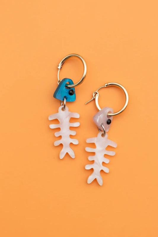 Fish Skeleton Earrings