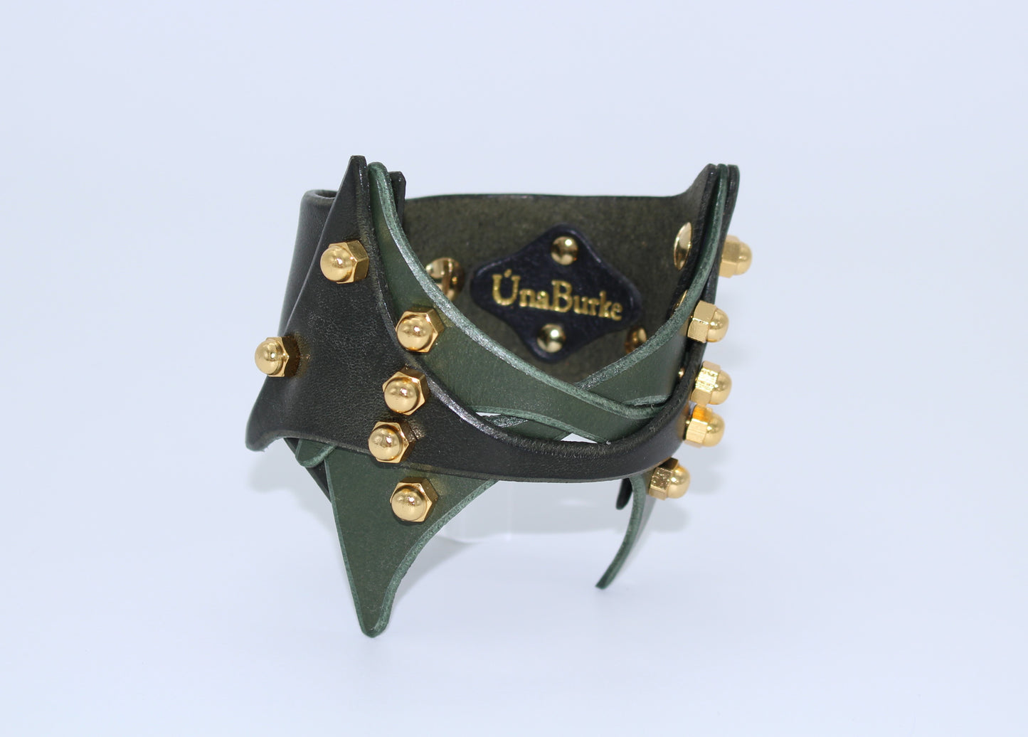 Green WB Criss-Cross Cuff- Una Burke