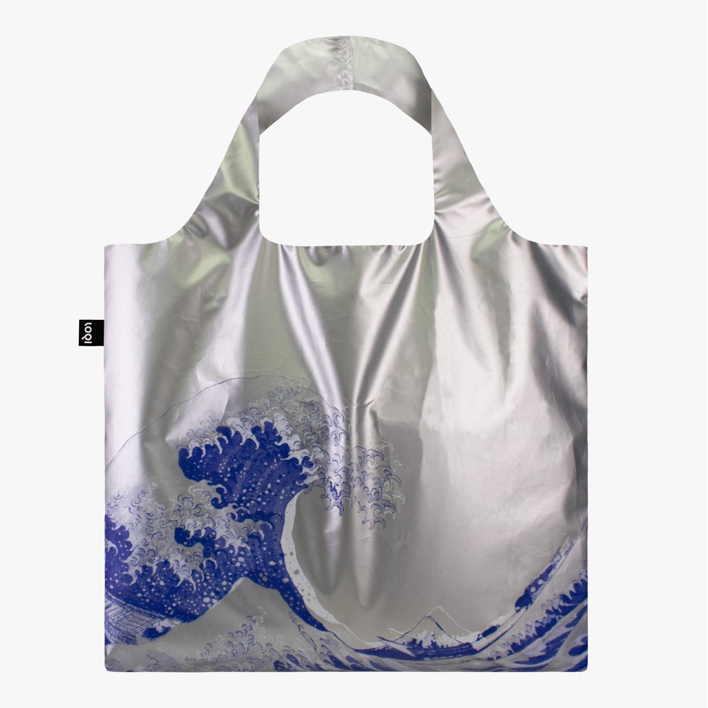 The Great Wave Silver Metallic Bag