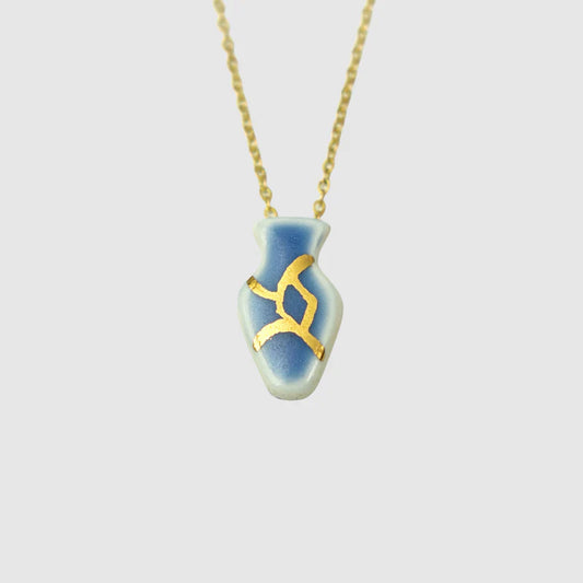 Kintsugi Tiny Vase Necklace - Danu Ceramics