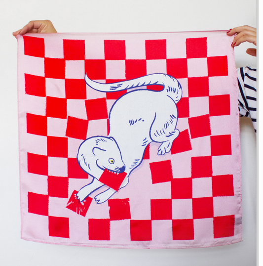 Angry Mink Silk Scarf by Mink