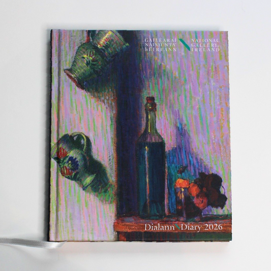 National Gallery of Ireland 2026 Front Cover featuring the Roderic O'Conor painting Flowers, Bottles and Two Jugs