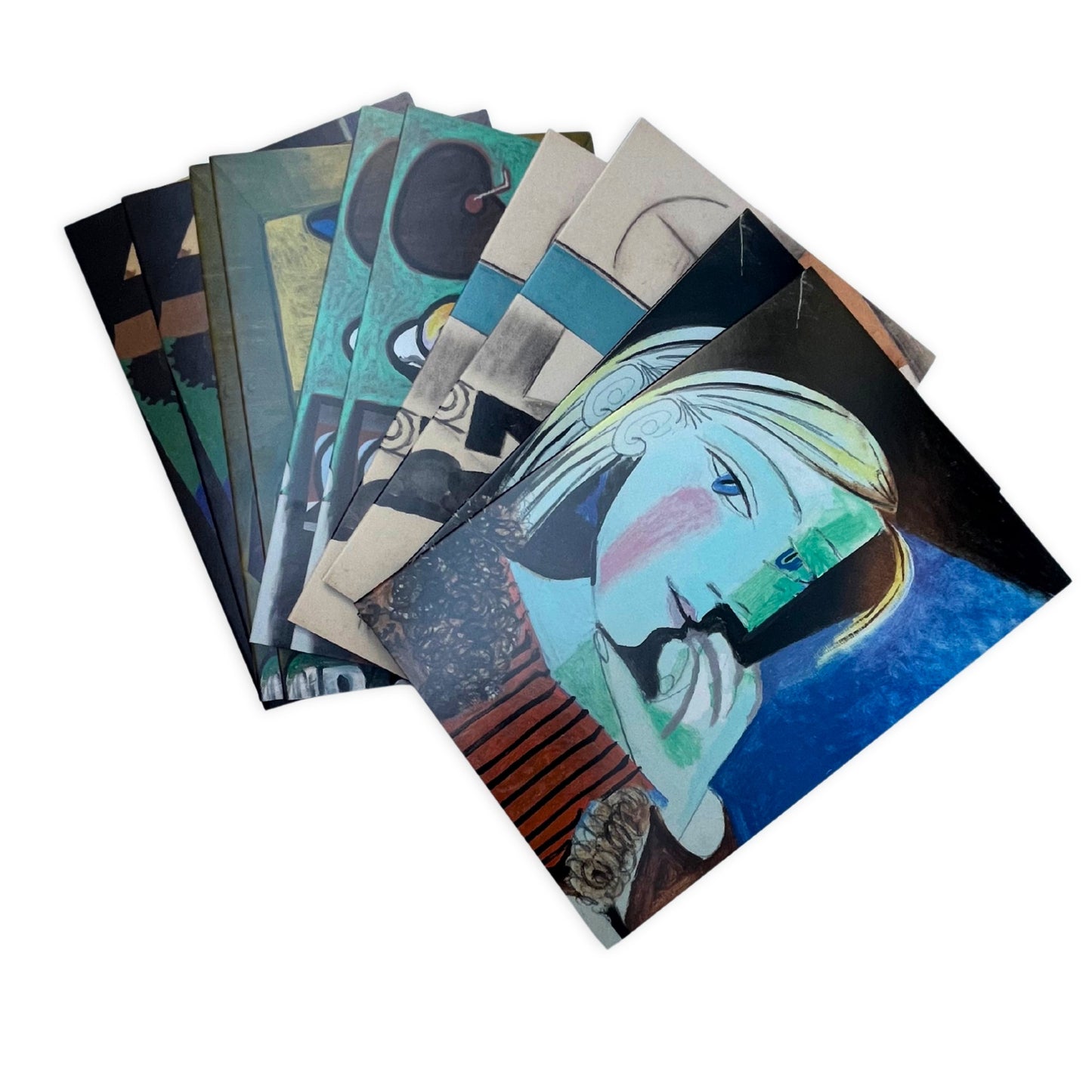 Collection of Picasso notecards fanned out on a white background