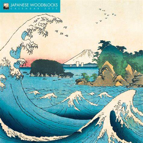 Japanese Woodblocks Calendar 2025