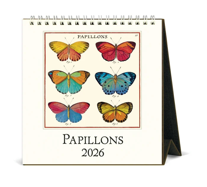 Papillons Desk Calendar 2026