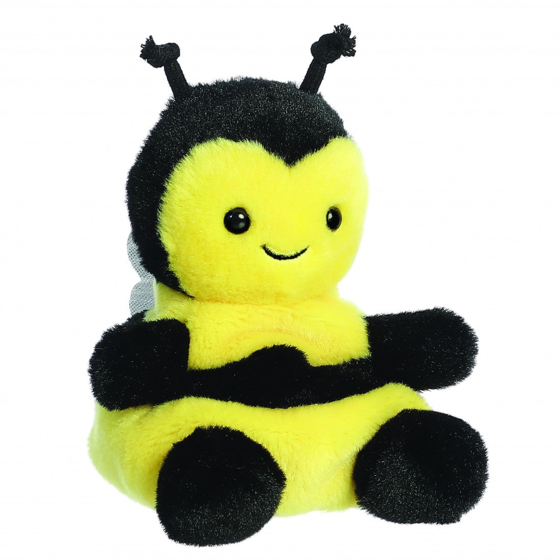 Plush bee toy in yellow and black