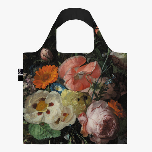 Still Life with Flowers on a Marble Tabletop Tote Bag