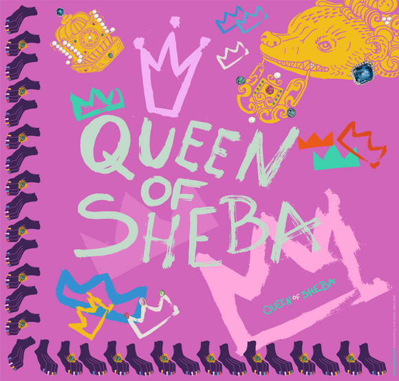 Queen of Sheba - Pink Silk Scarf by Natalie B Coleman