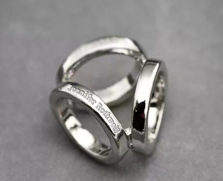 Scarf Ring Three Hole silver