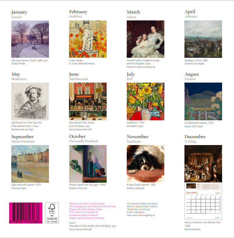 National Gallery of Ireland 2026 Calendar