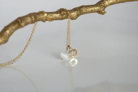 Selenite & North Star Necklace | Crystal