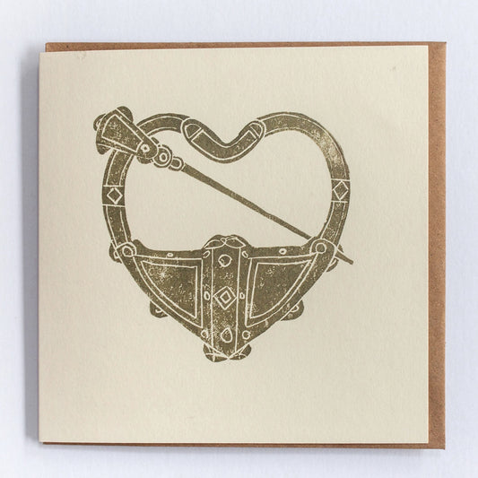 Tara Brooch Heart Greeting Card