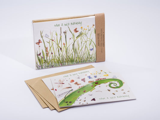 Wild Birthday Cards 6 pack Greeting Cards- Kilcoe