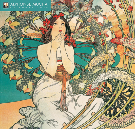 Alphonse Mucha Wall Calendar 2026 - Flame Tree Publishing