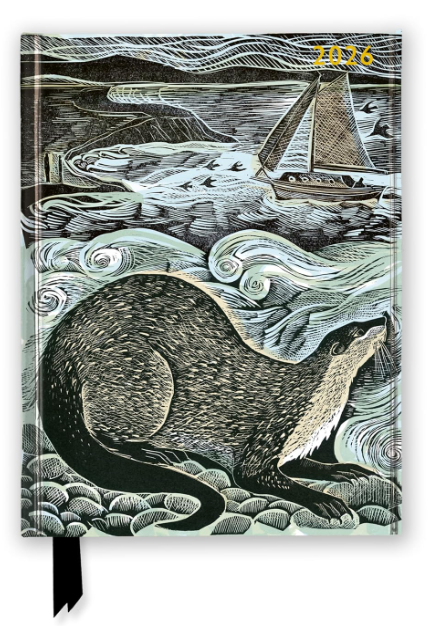 Angela Harding: Shetland Otter Luxury Diary Planner 2026 - Flame Tree Publishing