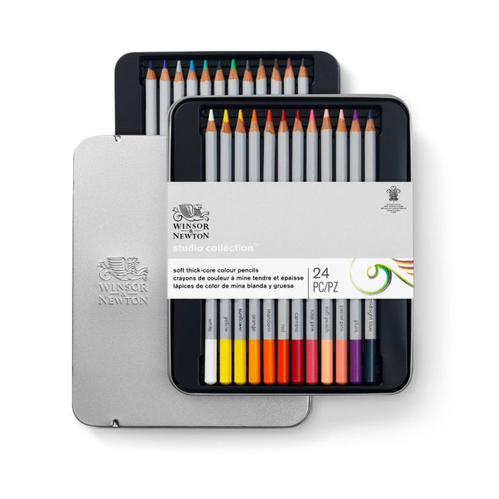24 piece Watercolour Pencil Set Studio Collection Winsor & Newton