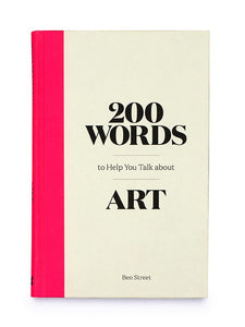 An off white cover with a bright pink spine. The title is in black capital letters in the centre.
