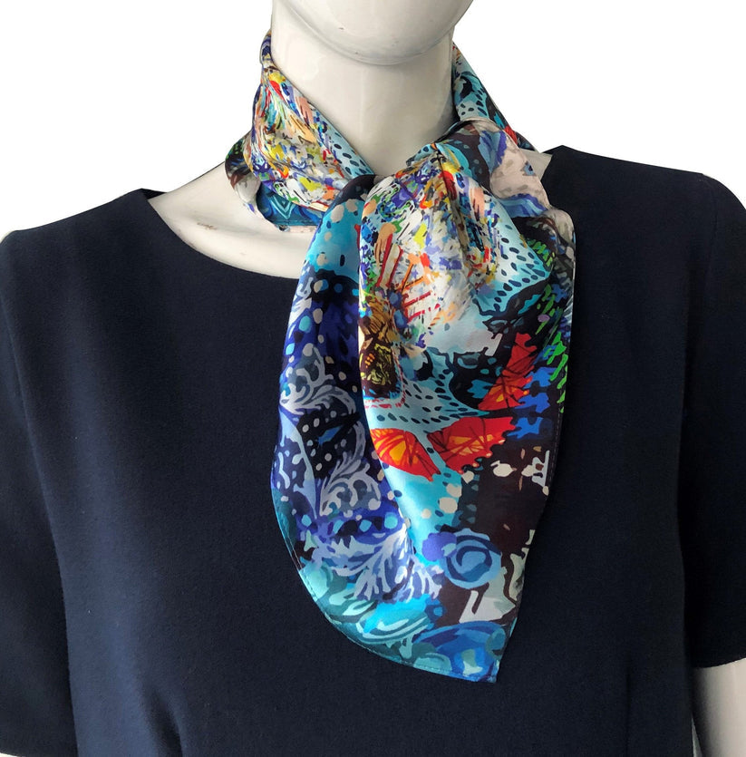 2 Ladies Silk Scarf 54 x 54