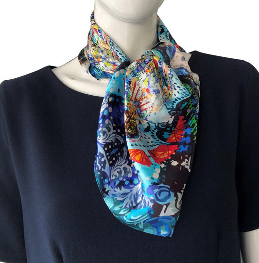2 Ladies Silk Scarf 54 x 54