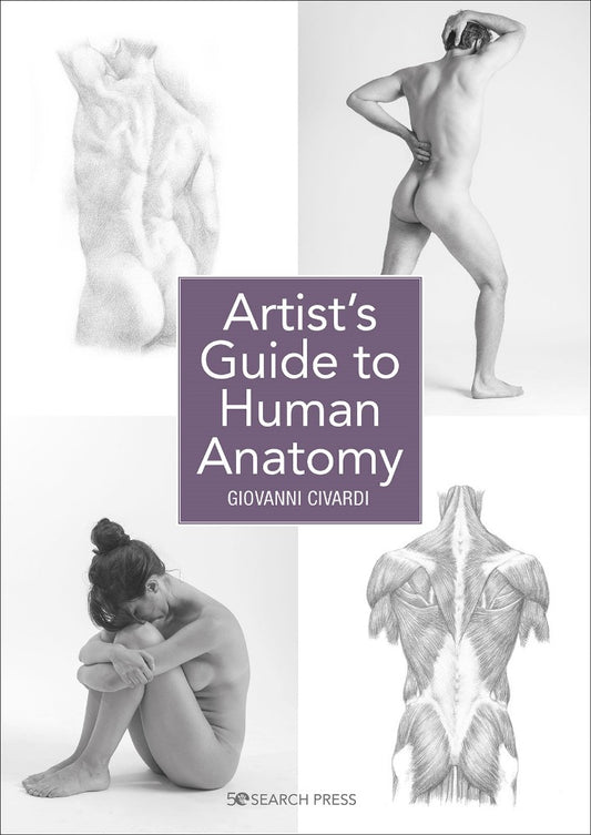 The cover is split in four, each corner with a different photo or sketch of the human body. The title is in a purple square in the centre.